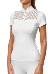 Women's Competition T-shirt Equestrian Stockholm Crystal Champion White