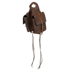 Western saddle bag in leather Pool's