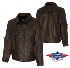 Men's leather jacket ROWDY