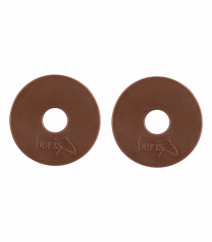 beris rubber bit discs, brown, pair