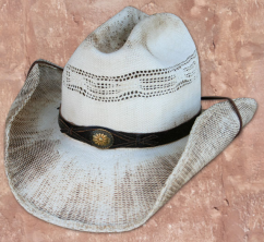Westernový klobouk Snake slaměný