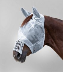 PREMIUM fly mask with ear protection and nose fringes