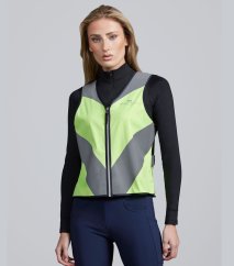 Premier Equine Reflective Riding Gilet – Yellow/Silver – XS