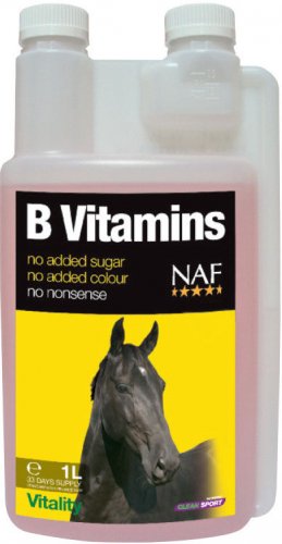 B vitamins pro soustředěnost a vitalitu koní NAF 1L