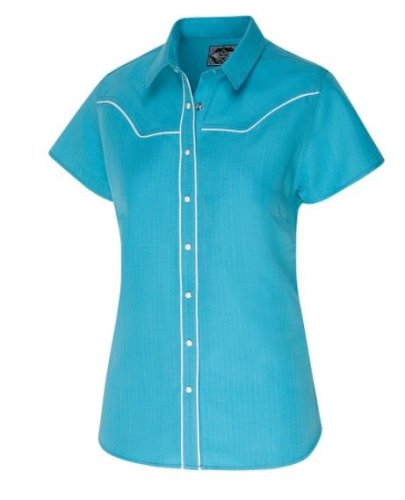 Dámská westernová košile A-07 - Farbe: azurová, Größe: M