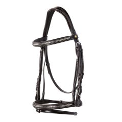 Kožená uzdečka Equestro se stříbrnými ozdobami