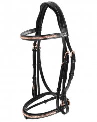 EQUESTRO Rose Gold leather bridle