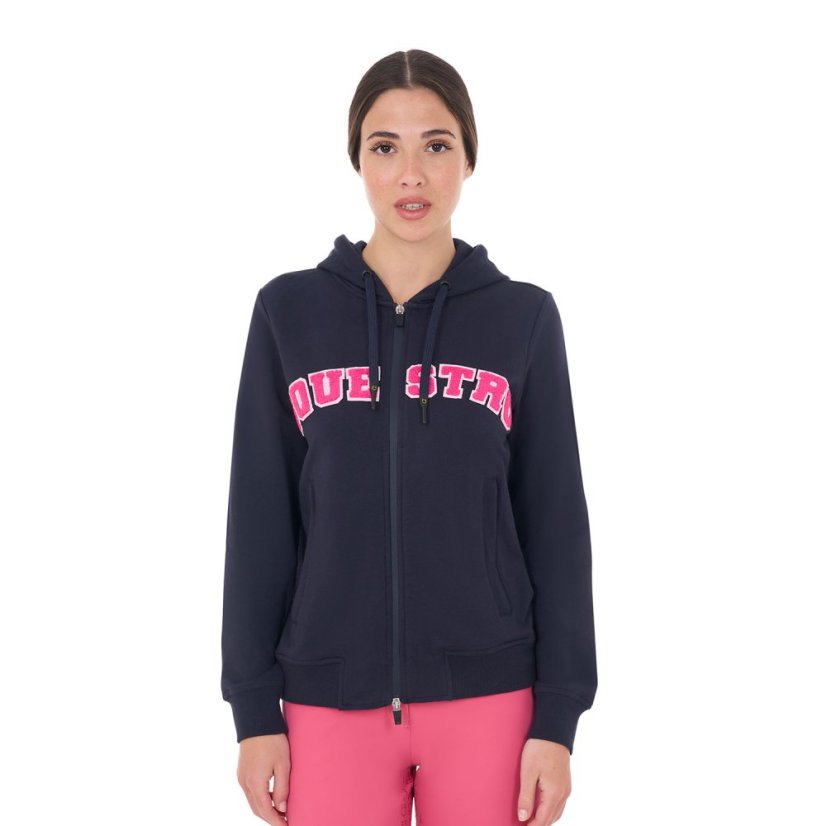 Equestro Damen-Sweatshirt Logo zipper