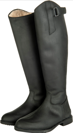 Vysoké kožené jezdecké boty HKM Flex Country standard 37