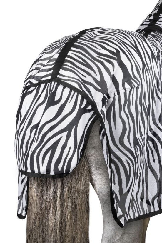 Síťová deka Horze Defender s krčním dílem a krytem břicha zebra