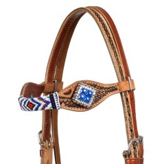 HEADSTALL WITH BLUE DIAMOND DECORATIONS