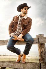 Pánská westernová bunda DECKER brown