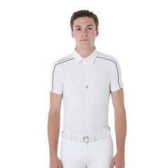 Equestro Herren-Slim-Fit-Polo-Shirt für Turniere