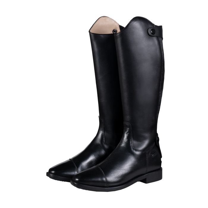 Kožené jezdecké boty HKM Oxford Kids dlouhé/extra úzké