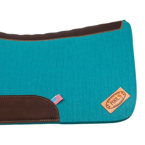 WESTERN FELT SADDLE PAD WITH LEATHER INSERTS