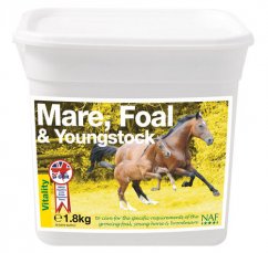 NAF Mare, Foal and Youngstock, vitamíny a minerály pro březí klisny, hříbata a mladé koně 1,8kg