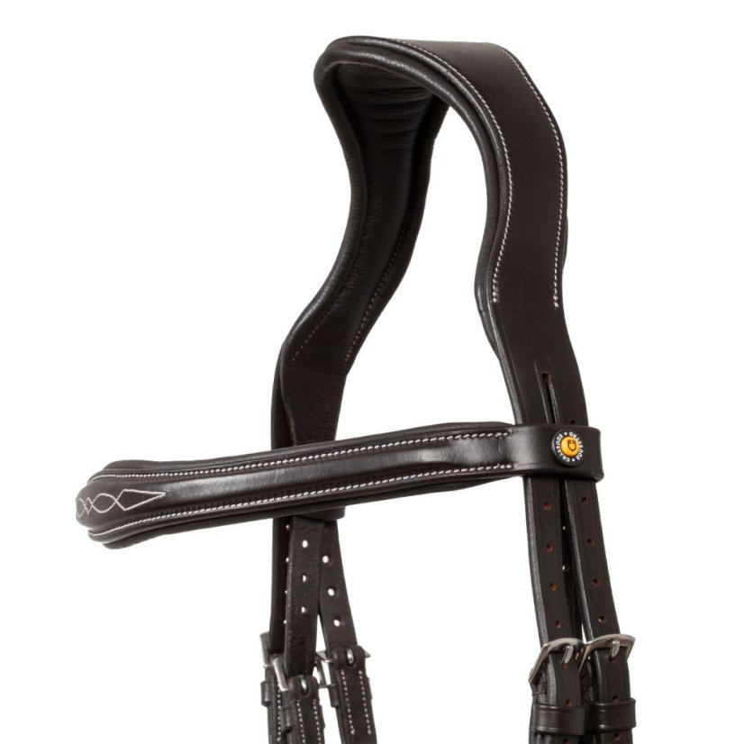 Equestro uzdečka soft stitched leather- COB