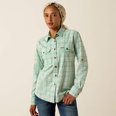Ariat Rebar Made Tough DuraStretch Damenhemd, Clearly Aqua
