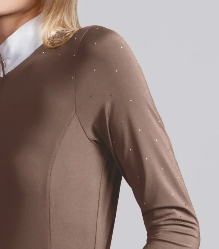 Dámske tričko Premier Equine Cristalli Mocha Latte
