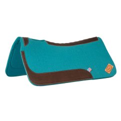 WESTERN FELT SADDLE PAD WITH LEATHER INSERTS