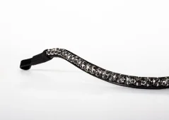 Kožená čelenka Makari CRYSTAL GREY