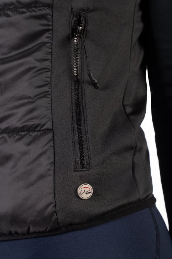 Jezdecká vyhřívaná vesta HKM Slimline- Style (s baterií/powerbankou) AKCE