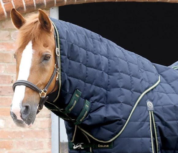 Stájová deka pro koně s krčním dílem Premier Equine Lucanta 450g
