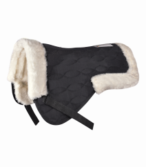 Saddle pad with synthetic fur
