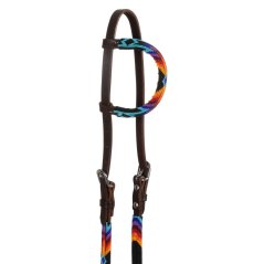 SERAPE BEADED OILED WESTERN ONE EAR BRIDLE