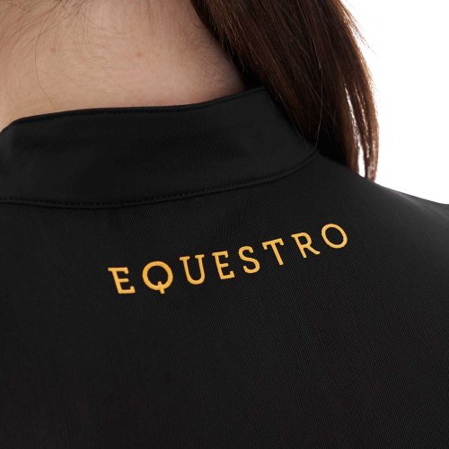 Equestro-Renn-T-Shirt für Damen mit Mesh-Einsätzen