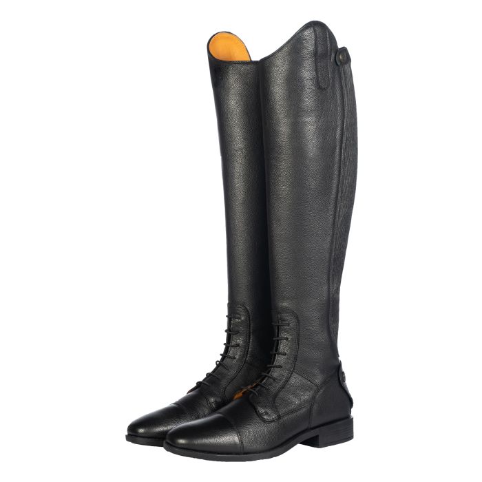 Kožené jezdecké boty HKM Titanium krátké/šířka S
