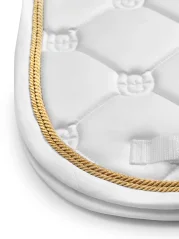 Dressage Saddle Pad Equestrian Stockholm White Perfection Gold