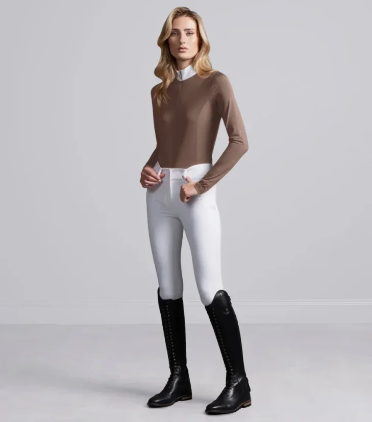 Dámske tričko Premier Equine Cristalli Mocha Latte