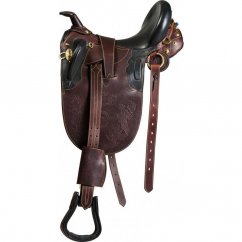 RANDOL'S TOPSTITCHED STOCK SADDLE WITH HORN