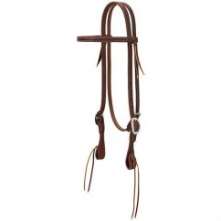 Western bridle WEAVER Working Tack Pineapple Knot Browband Headstall