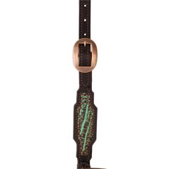 Westernzaum WEAVER Turquoise Croc