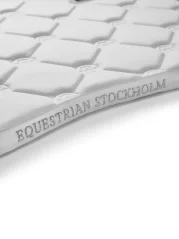 Dressage Saddle Pad Equestrian Stockholm White Perfection Silver
