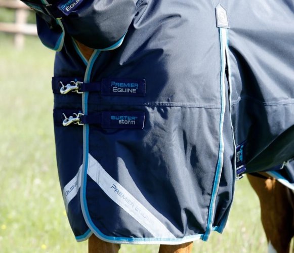 Nepromokavá výběhová deka pro koně Premier Equine Buster Storm s krčním dílem 100g
