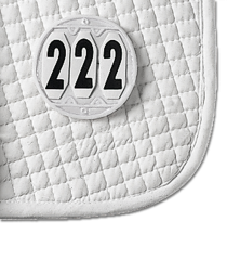 Saddle pad start numbers, round