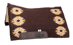 Westernová podsedlová deka CSF RANCHO - CHOCO