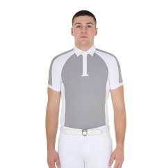 Equestro Herren-Slim-Fit-Polo-Shirt für Turniere