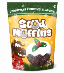 Stud Muffins s příchutí vánočního pudinku, 15 ks.