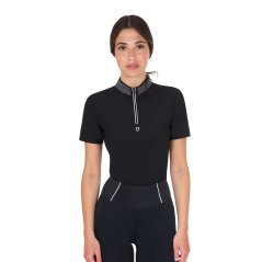 Dámské polo tričko Equestro slim-fit s kamínky