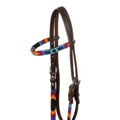 SERAPE BEADED OILED WESTERN BRIDLE