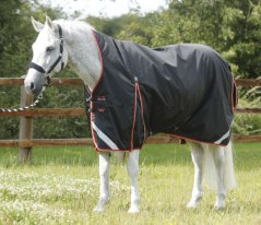 Nepromokavá deka pro koně s vyšším krkem Premier Equine Buster Hardy 100g