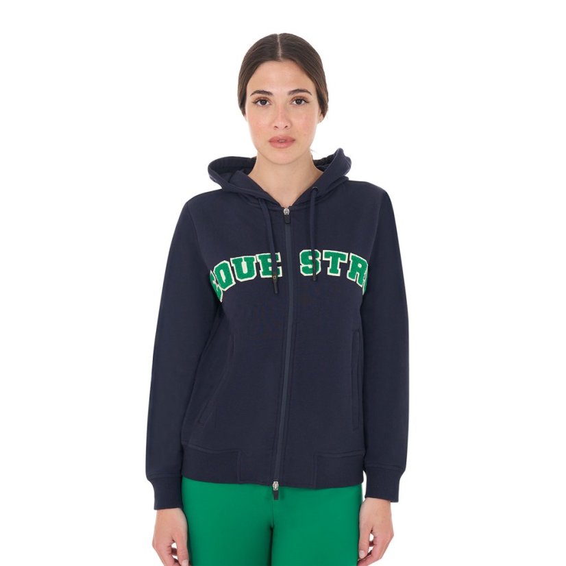 Equestro Damen-Sweatshirt Logo zipper