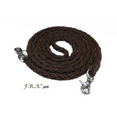 Leather braided reins F.R.A. jack