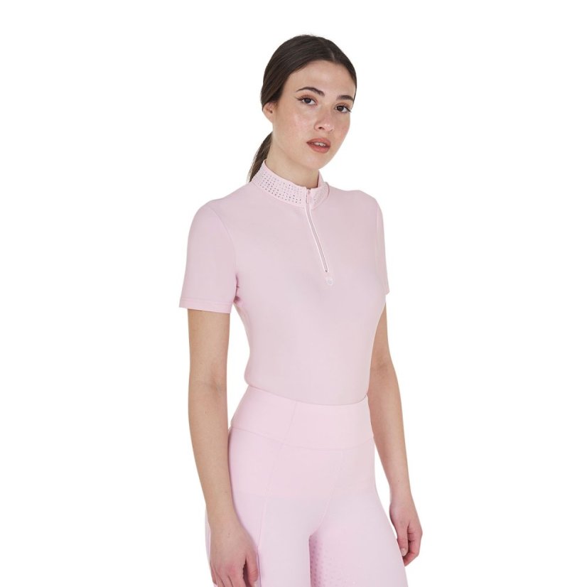 Dámské polo tričko Equestro slim-fit s kamínky