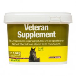 Kompletní krmný doplněk s MSM a probiotiky speciálně pro starší koně Veteran supplement 1,5kg