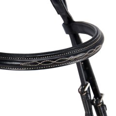 Leather bridle with emblem EQUESTRO